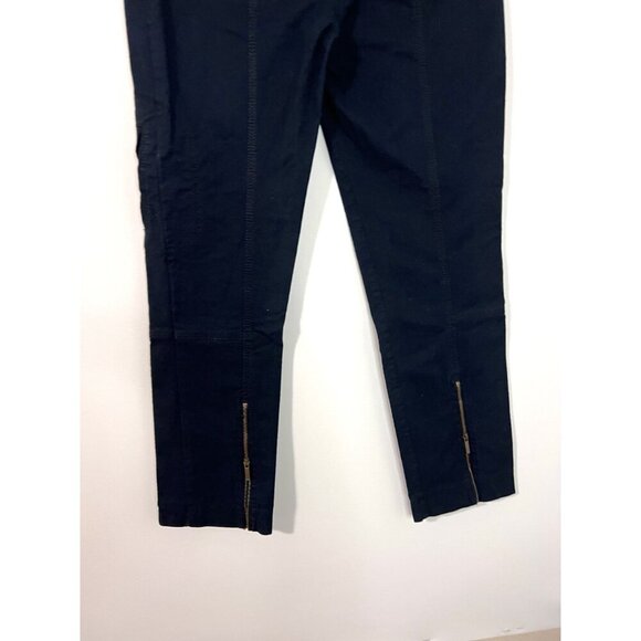 Karen Millen Navy Blue England Cargo Moto Tapered Pants Size 8 - Picture 8 of 10